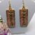 handmade resin earrings floral rectangular design